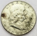USA 1/2 dolara 1962 Half Dollar Franklin SREBRO