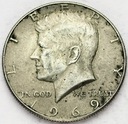 USA 1/2 Dolara Half Dollar 1969 Kennedy