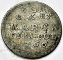 2 grosze srebrne półzłotek 1766