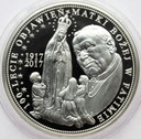 Jan Paweł II Fatima 100-lecie objawień SREBRO