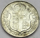 Wielka Brytania pół korony 1915 Jerzy V SREBRO