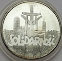 100000 zł złotych 1990 Solidarność TYP A SREBRO