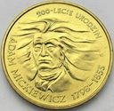 2 zł złote 1998 Adam Mickiewicz