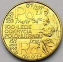 2 zł złote 1998 Skłodowska Polon i rad