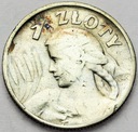 1 zł złoty 1925 Kobieta i kłosy żniwiarka ŁADNA