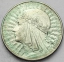 10 zł złotych 1933 Głowa kobiety Polonia SREBRO