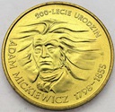 2 zł złote 1998 Adam Mickiewicz