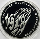 10 zł złotych 1998 R. Odzyskania Niepodległości