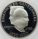 USA 1 dolar 1990 Eisenhower SREBRO