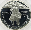 USA 1 dolar 1992 Columbus Quincentenary SREBRO