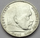 Niemcy 5 Marek 1936 Hindenburg SREBRO
