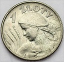 1 zł złoty 1925 Kobieta i kłosy żniwiarka ŁADNA