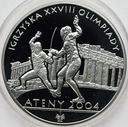 10 zł złotych 2004 Ateny Szermierka