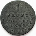 1 gr grosz polski z miedzi krajowej 1822