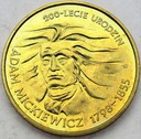 2 zł złote 1998 Adam Mickiewicz