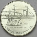 Kanada 1 dolar 1991 Frontenac SREBRO