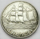 5 zł złotych 1936 Żaglowiec Żaglówka Statek SREBRO