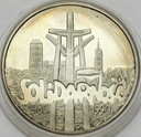 100000 zł złotych 1990 Solidarność TYP A SREBRO
