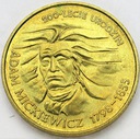 2 zł złote 1998 Adam Mickiewicz
