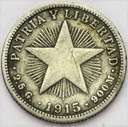 Kuba 10 Centavos 1915 SREBRO