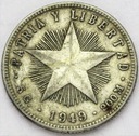 Kuba 20 Centavos 1949 SREBRO