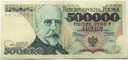 1990 500000 zł złotych Sienkiewicz seria AB
