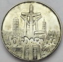 100000 zł złotych 1990 Solidarność SREBRO (2)