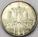 100000 zł złotych 1990 Solidarność TYP A SREBRO