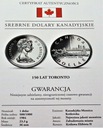 Kanada 1 dolar 1984, 150 lat Toronto SREBRO