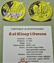 Złote Lata PRL 2 zł Jagody, Platerowanie Złoto Rod