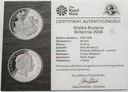 2 Funty Britannia 2009 Fabulous Uncja 1 oz SREBRO