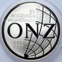 20 zł złotych 1995 ONZ 50 rocznica powstania