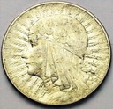5 zł złotych 1934 Głowa kobiety Polonia SREBRO