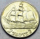2 zł złote 1936 Żaglowiec Żaglówka Statek SREBRO