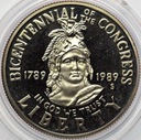 USA 1/2 Dolara 1989 200-lecie Kongresu LUSTRZANA