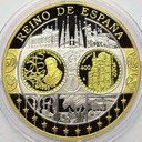 Wspólna Waluta Euro Hiszpania, SREBRO Ag999, 40mm