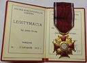 Krzyż Zasługi PRL Złoty + Legitymacja