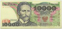 1988 10000 zł złotych Wyspiański, seria W