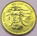 2 zł złote 1998 Adam Mickiewicz