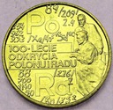 2 zł złote 1998 Skłodowska Polon i rad