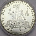 Rosja 10 Rubli 1979 Koszykówka SREBRO