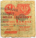 1924 1 jeden grosz seria CN prawa połowa RZADKI