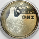 PRÓBA Ag 1000 zł złotych 1985 40 Lat ONZ