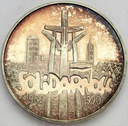 100000 zł złotych 1990 Solidarność TYP A SREBRO