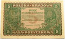 1919 5 Pięć Marek Polskich II Serja CQ
