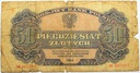 1944 50 zł złotych Obowiązkowe, seria BE