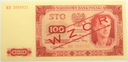 WZÓR 1948 100 zł Sto Złotych, seria KR