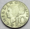 Austria 10 szylingów 1966
