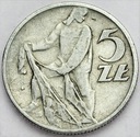 5 zł złotych 1958 z Rybakiem, wąskie 8, Rybak