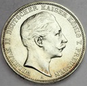 Niemcy 3 Marki Drei Mark 1909 A. Prusy SREBRO